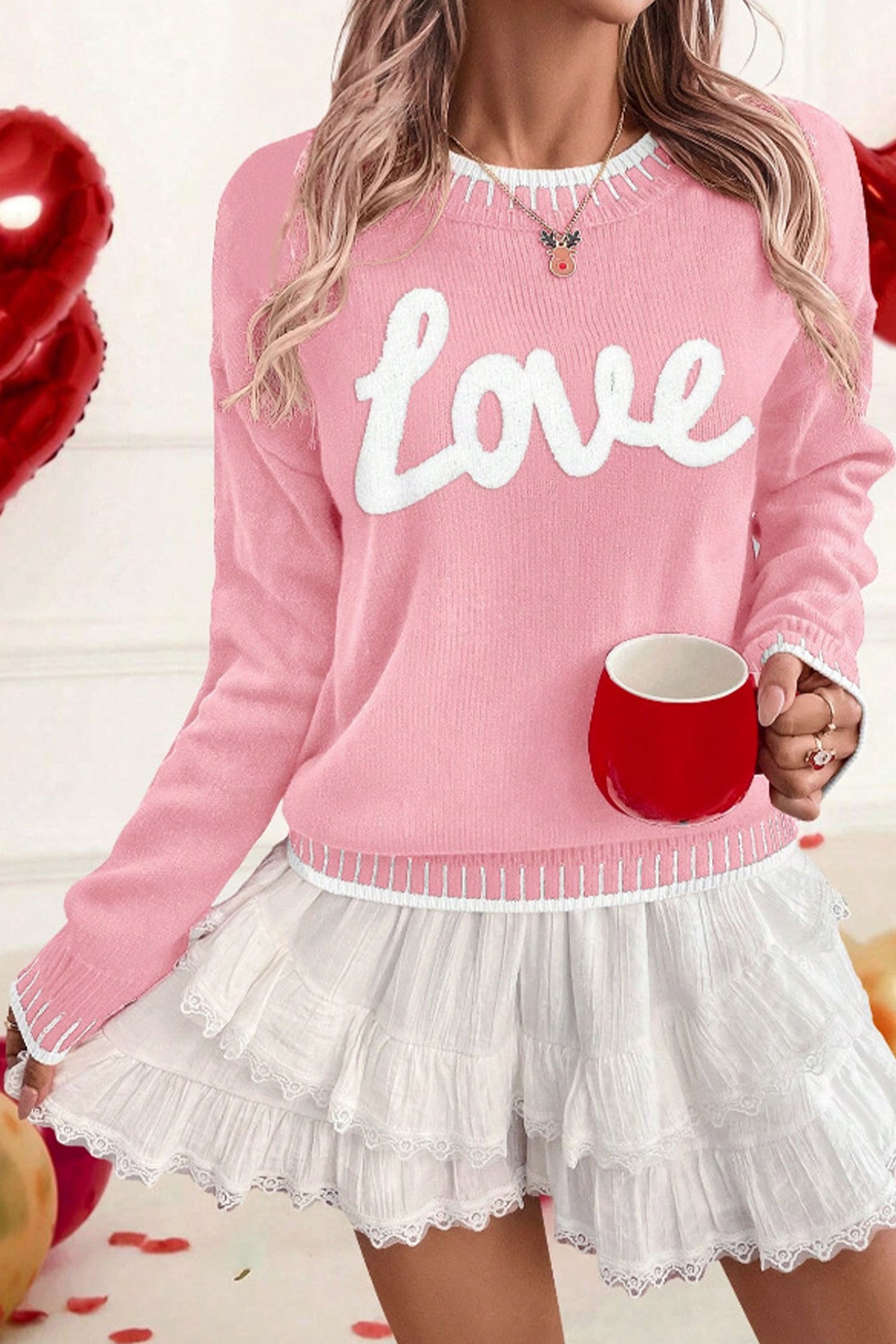 Love Chenille Valentine Sweater