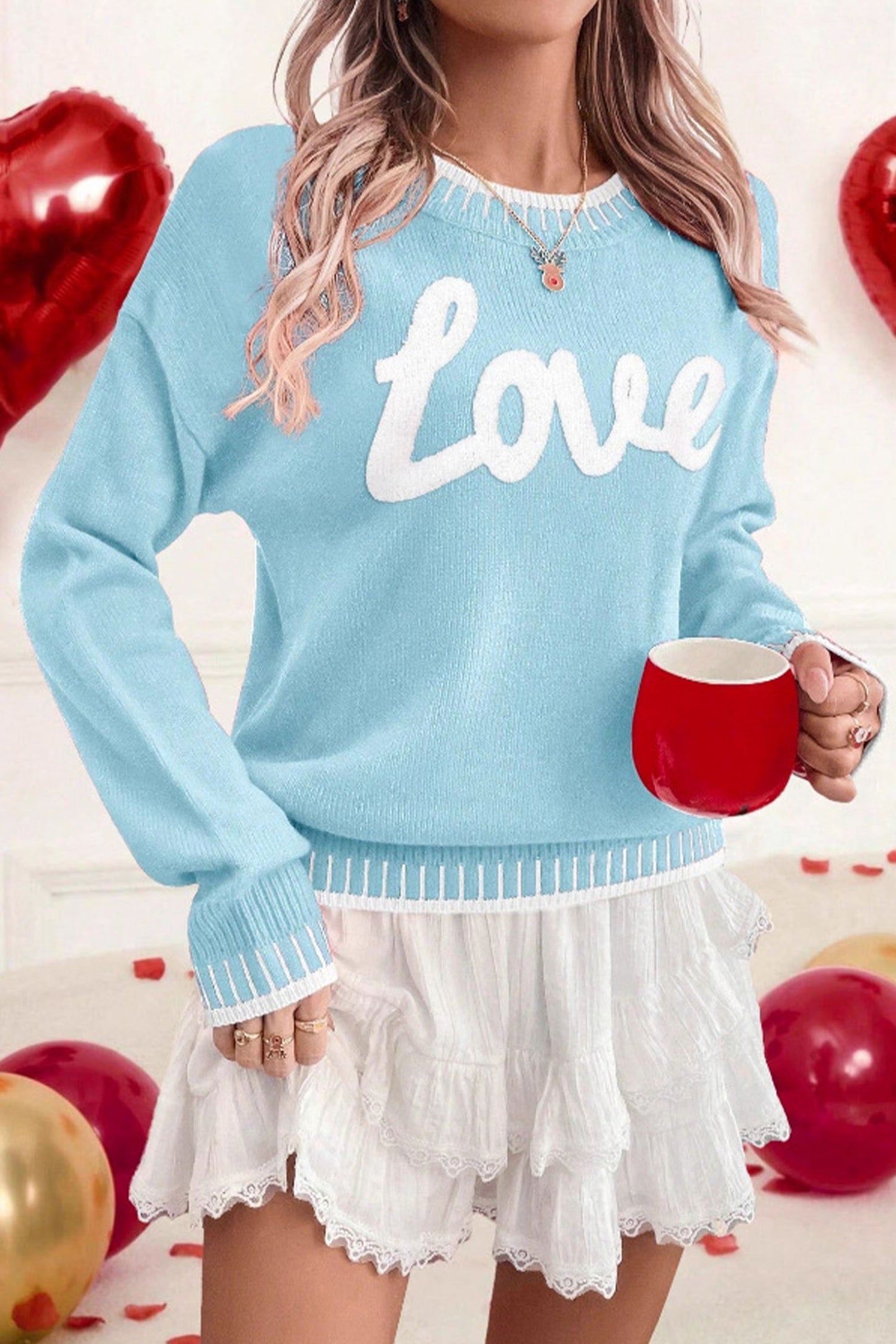 Love Chenille Valentine Sweater