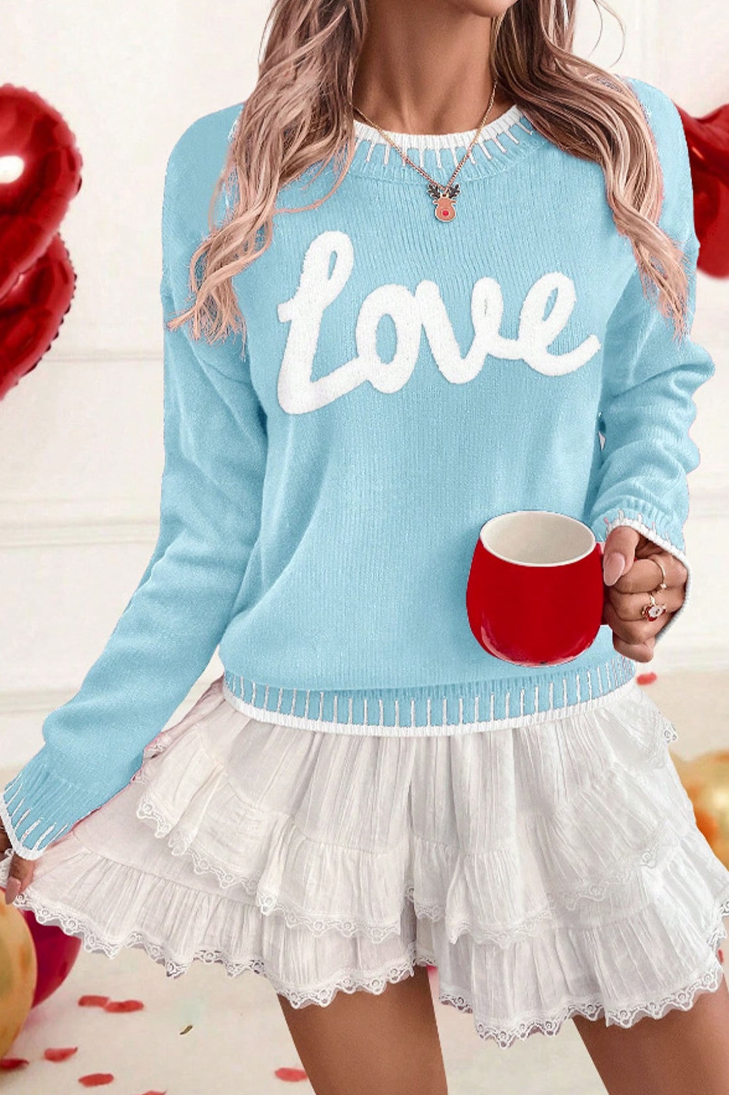 Love Chenille Valentine Sweater