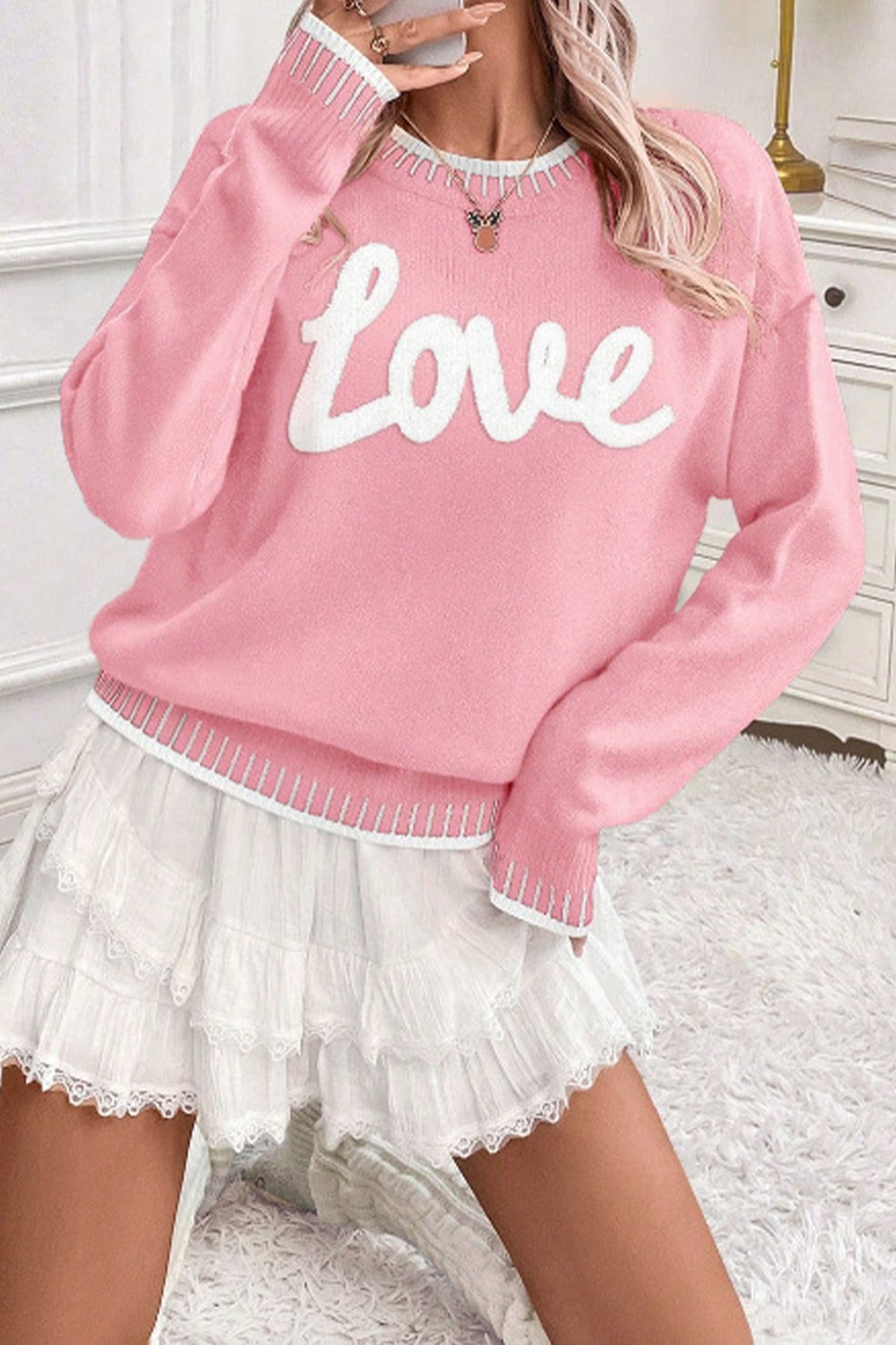 Love Chenille Valentine Sweater